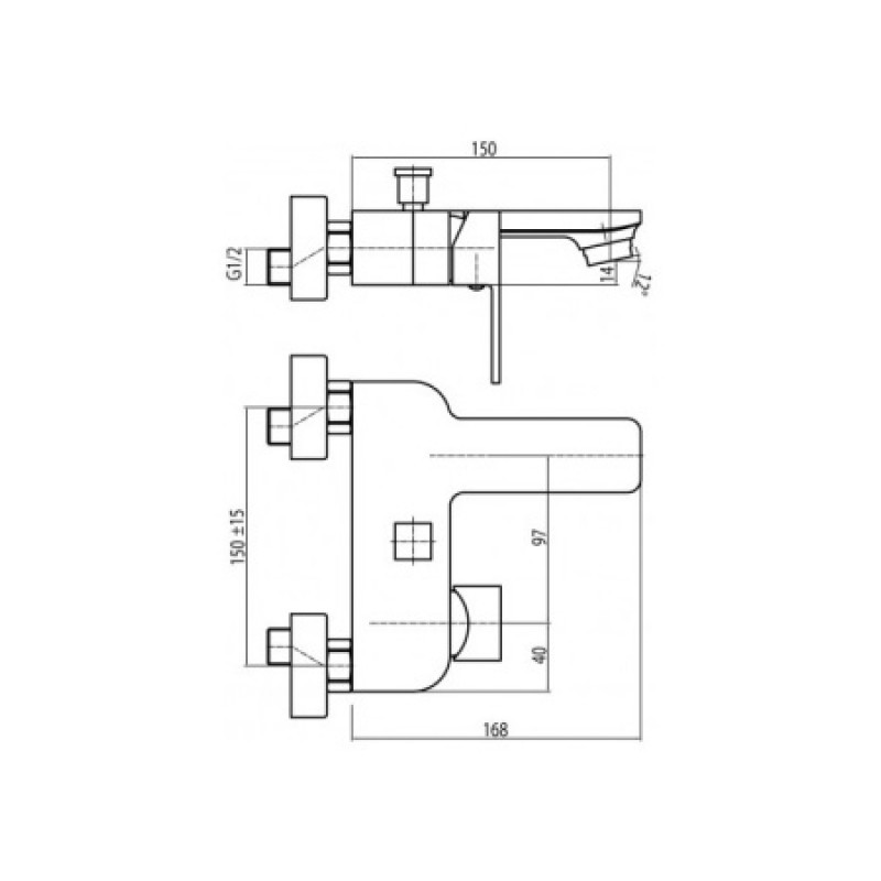 Смеситель для ванны Valvex LOFT GOLD 2455810