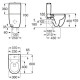 Чаша унитаза (без бачка) Roca Meridian Rimless A34224L000