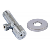 Кран сантехнический Schlosser грибковий з фільтром угловой DN15 GZ 1/2 "x 3/8" хром 606000015