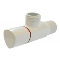 Кран сантехнический Schlosser угловой DN15 GZ 1/2" x 1/2" белый 606000016
