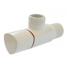 Кран сантехнический Schlosser угловой DN15 GZ 1/2" x 3/8" белый 606000017