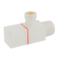 Кран сантехнічний Schlosser Square кутовий DN15 GZ 1/2" x 1/2" білий 606000050