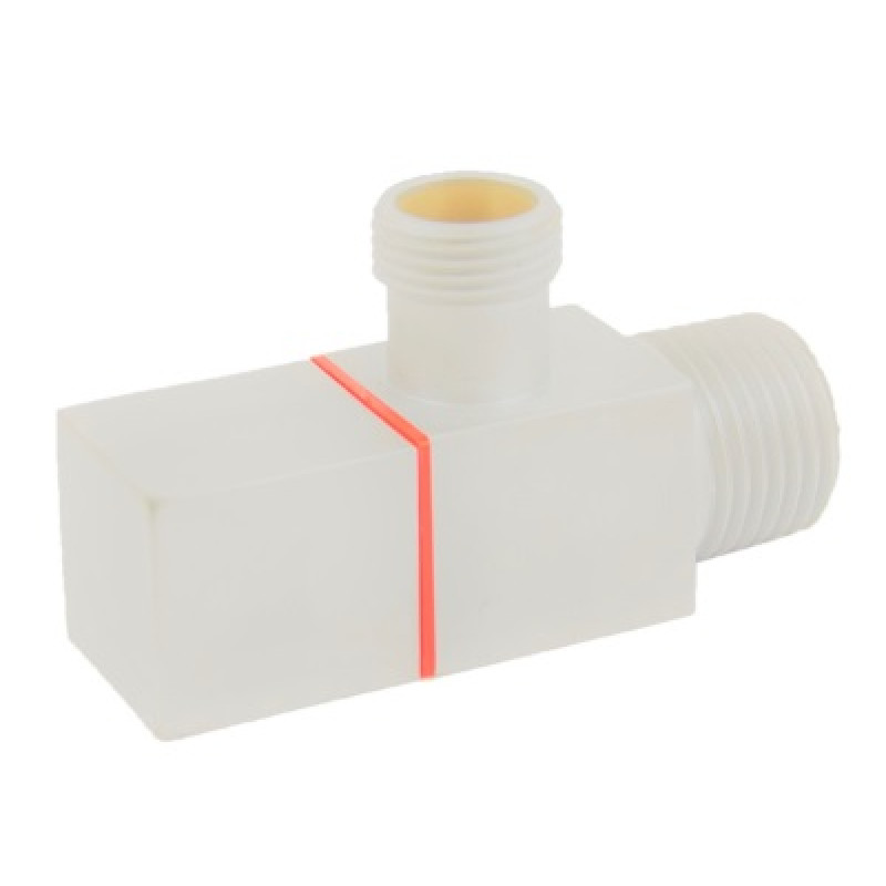 Кран сантехнический Schlosser Square угловой DN15 GZ 1/2" x 1/2" белый 606000050