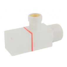 Кран сантехнический Schlosser Square угловой DN15 GZ 1/2" x 3/8" белый 606000051