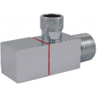 Кран сантехнічний Schlosser Square кутовий DN15 GZ 1/2" x 1/2" хром 606000052