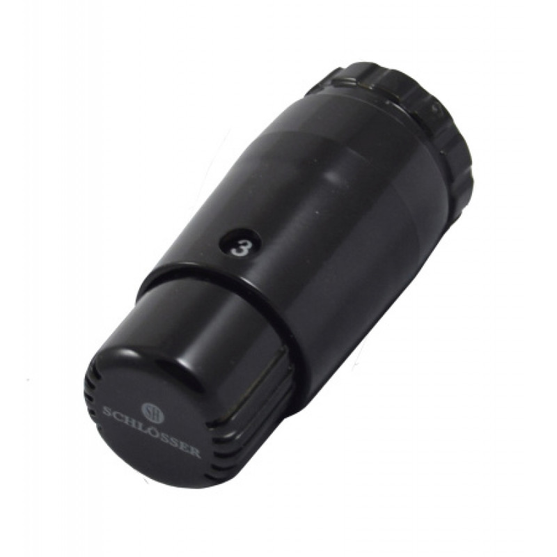 Термостатическая головка Schlosser MINI Diamant M30X15 черная (RAL 9005) 601100033R9005