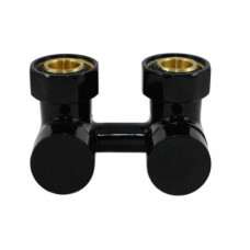 Узел подключения Schlosser эксклюзивный угловой GZ 3/4 x M 22х15 черный (RAL 9005) 601000101