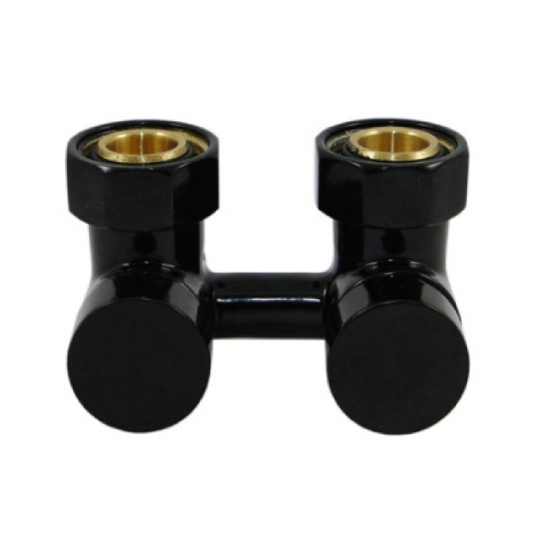 Узел подключения Schlosser эксклюзивный угловой GZ 3/4 x M 22х15 черный (RAL 9005) 601000101