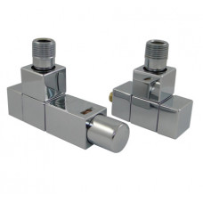 Комплект эксклюзивных узлов угловой GZ 3/4 x M 22х15 термоголовка Brillant белый 601000020