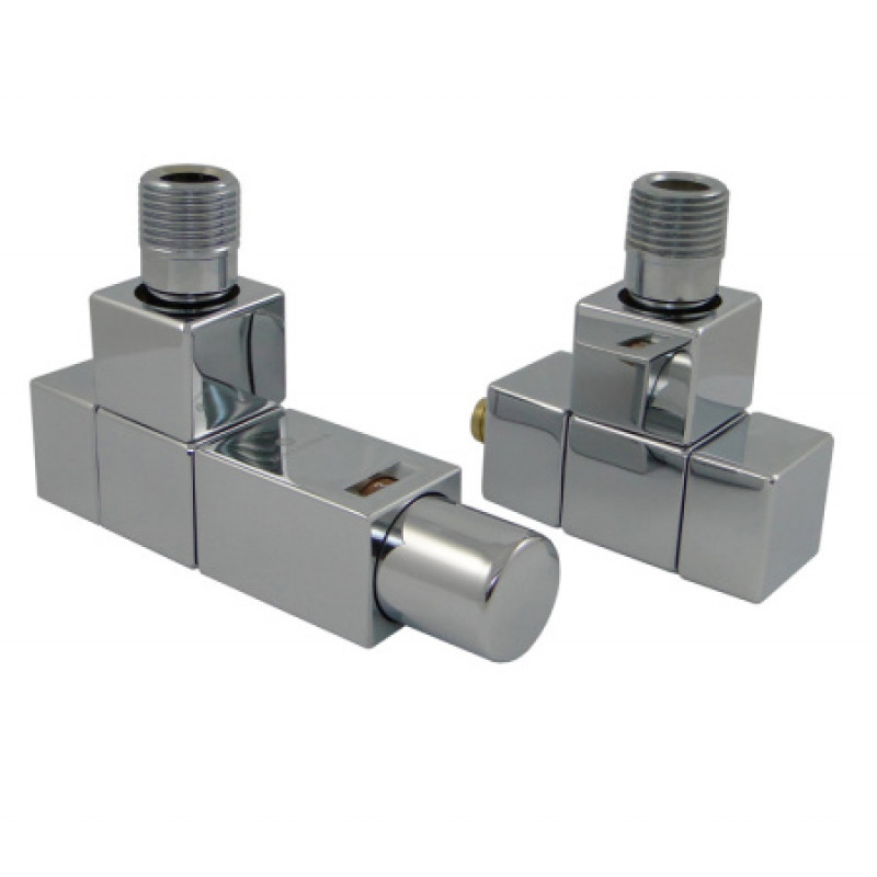 Комплект эксклюзивных узлов угловой GZ 3/4 x M 22х15 термоголовка Brillant белый 601000020