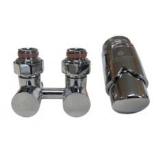 Комплект эксклюзивных узлов угловой GZ 3/4 x M 22х15 термоголовка Brillant хром 601000024