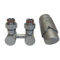 Комплект эксклюзивных узлов угловой GZ 3/4 x M 22х15 термоголовка Brillant сатин 601000028