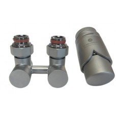 Комплект эксклюзивных узлов угловой GZ 3/4 x M 22х15 термоголовка Brillant сатин 601000028