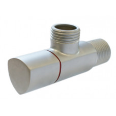 Кран сантехнический Schlosser угловой DN15 1/2" GZ x 3/8" GZ сатин 606000021