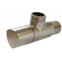 Кран сантехнічний Schlosser кутовий DN15 1/2" GZ x 3/8" GZ сталь 606000023