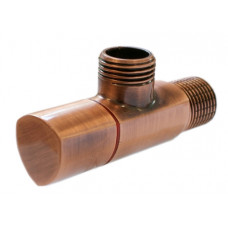 Кран сантехнический Schlosser угловой DN15 1/2" GZ x 3/8" GZ античная медь 606000025