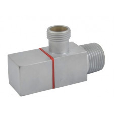 Кран сантехнический Schlosser Square угловой DN15 1/2" GZ x 3/8" GZ сатин 606000055