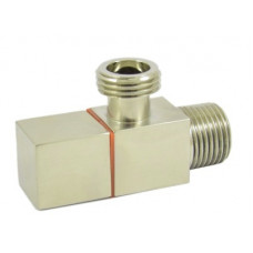 Кран сантехнический Schlosser Square угловой DN15 1/2" GZ x 1/2" GZ сталь 606000056
