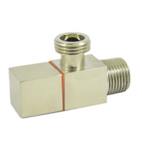 Кран сантехнічний Schlosser Square кутовий DN15 1/2" GZ x 3/8" GZ сталь 606000057
