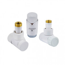 Комплект термостатический Schlosser LUX угловой GZ 1/2 х 16x2 mm PEX белый 603700031