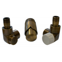 Комплект термостатический Schlosser LUX осевой правый GZ 1/2 х 16x2 mm PEX античная латунь 603700053