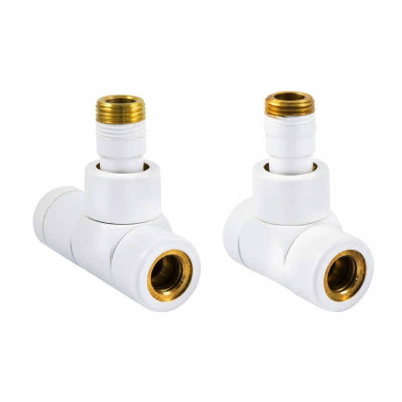 Комплект с ручным регулированием Schlosser LUX угловой GZ 1/2 х 15 mm Cu белый 606300001
