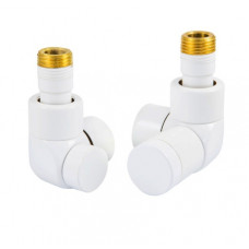Комплект с ручным регулированием Schlosser LUX осевой правый GZ 1/2 х 16x2 mm PEX белый 606300005