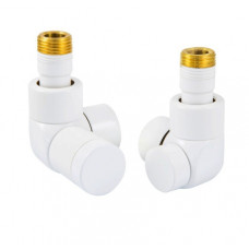 Комплект с ручным регулированием Schlosser LUX осевой левый GZ 1/2 х 16x2 mm PEX белый 606300008