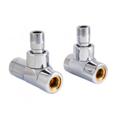 Комплект с ручным регулированием Schlosser LUX угловой GZ 1/2 х 15 mm Cu хром 606300011