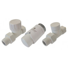 Комплект термостатический Schlosser Elegant прямой GZ 1/2 x 16x2 mm PEX белый 604200032
