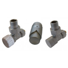 Комплект термостатический Schlosser Elegant угловой GZ 1/2 x 16x2 mm PEX сатин 604200070