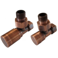 Комплект Schlosser Elegant с ручным регулированием угловой GZ 1/2 x 16x2 mm PEX античная медь 604200042