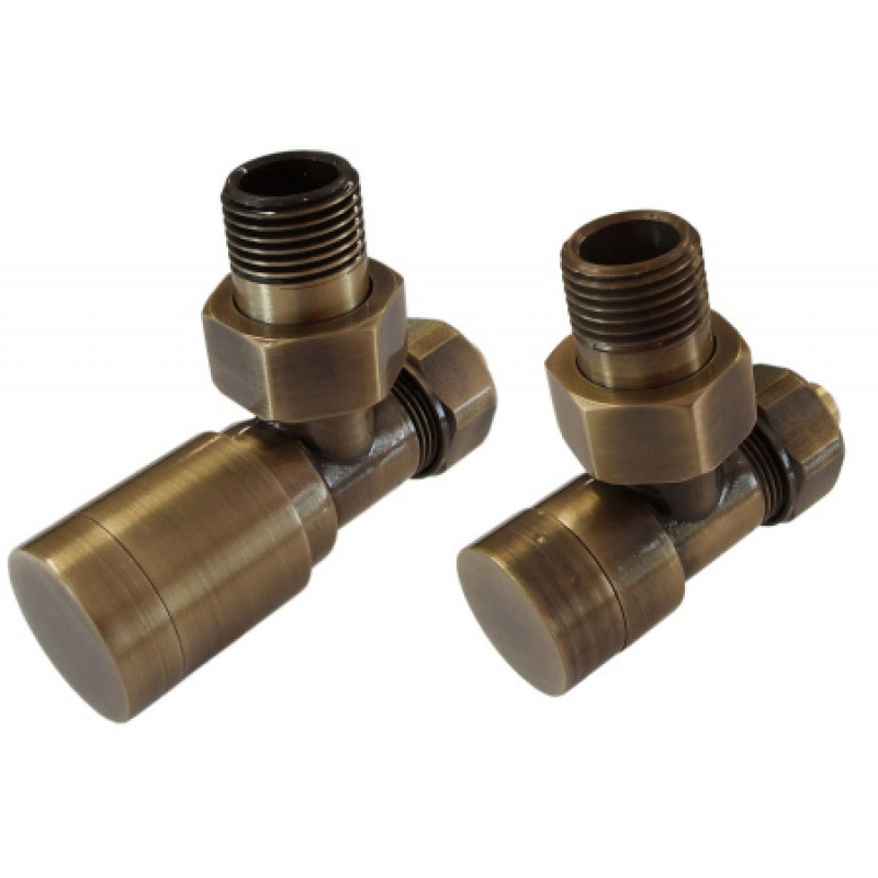 Комплект Schlosser Elegant с ручным регулированием угловой GZ 1/2 x 15mm Cu античная латунь 604200043