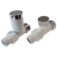 Комплект Schlosser Elegant с ручным регулированием прямой GZ 1/2 x GW 1/2 белый-хром 604200113