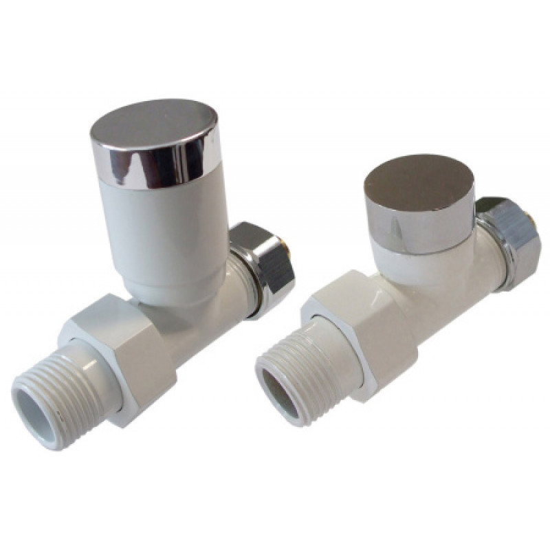 Комплект Schlosser Elegant с ручным регулированием прямой GZ 1/2 x GW 1/2 белый-хром 604200113