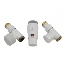 Комплект термостатический Schlosser Elegant Mini прямой GZ 1/2 x M22x15 белый (М30х15) 603400043