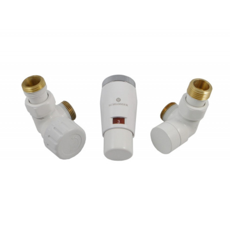 Комплект термостатичний Schlosser Elegant Mini осьовий GZ 1/2 x M22x15 білий (М30х15) 603400045