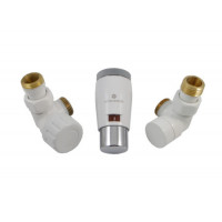 Комплект термостатичний Schlosser Elegant Mini осьовий GZ 1/2 x M22x15 білий-хром (М30х15) 603400046