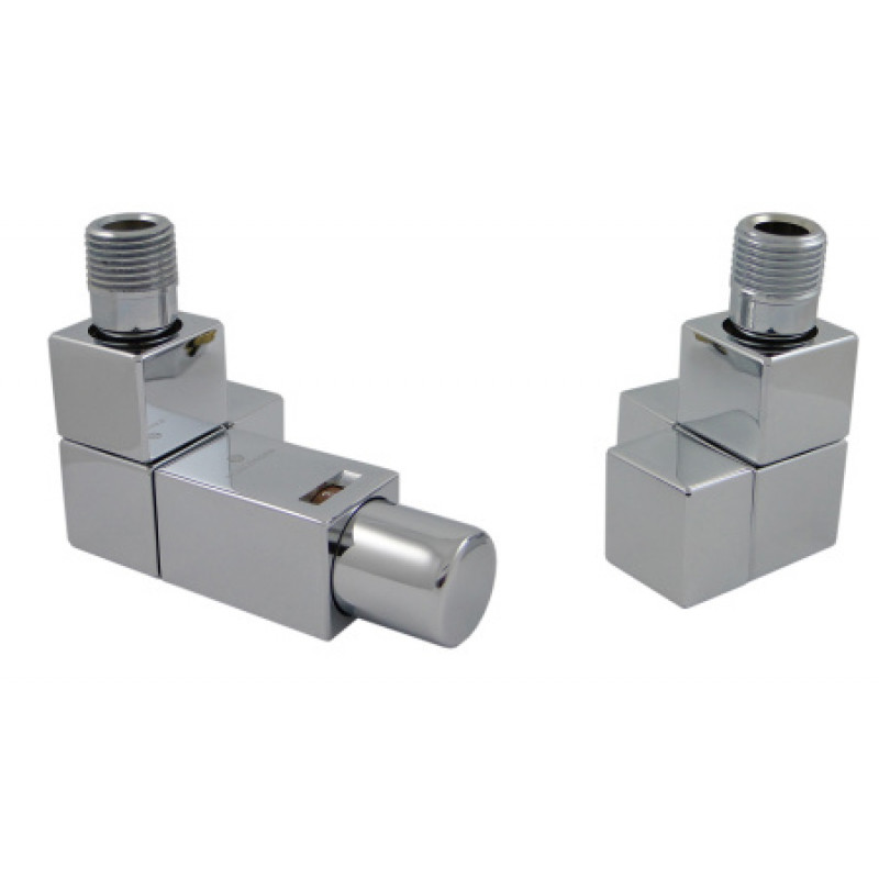 Комплект термостатичний Schlosser Square осьовий GZ 1/2 x 16х2 mm PEX хром 605800028