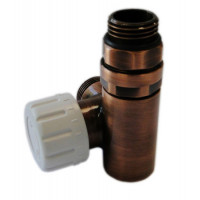 Термостатичний Клапан Schlosser Combi Plus осьовий правий GZ 1/2 x 16x2 mm PEX антична мідь 604900026