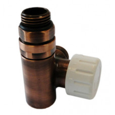 Термостатический Клапан Schlosser Combi Plusосевой левый GZ 1/2 x 15 mm Cu античная медь 604900028