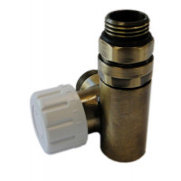 Термостатичний Клапан Schlosser Combi Plus осьовий правий GZ 1/2 x 15 mm Cu антична латунь 604900031