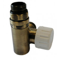 Термостатический Клапан Schlosser Combi Plusосевой левый GZ 1/2 x 15 mm Cu античная латунь 604900034