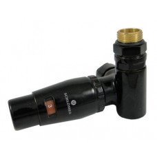 Термостатический Клапан Schlosser Combi Plusосевой правый GZ 1/2 x 15 mm Cu черный (RAL9005) 604900037