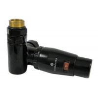 Термостатичний Клапан Schlosser Combi Plus осьовий лівий GZ 1/2 x 16x2 mm PEX чорний (RAL9005) 604900041