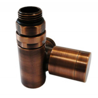 Клапан с ручным регулированием Schlosser Combi Plusосевой левый GZ 1/2 x 15 mm Cu античная медь 604900078