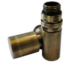 Клапан с ручным регулированием Schlosser Combi Plusосевой правый GZ 1/2 x 15 mm Cu античная латунь 604900081