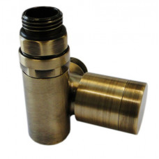 Клапан с ручным регулированием Schlosser Combi Plusосевой левый GZ 1/2 x 15 mm Cu античная латунь 604900084