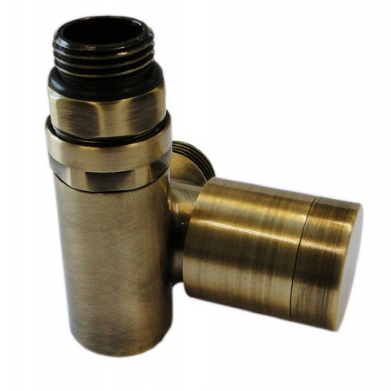 Клапан с ручным регулированием Schlosser Combi Plusосевой левый GZ 1/2 x 15 mm Cu античная латунь 604900084