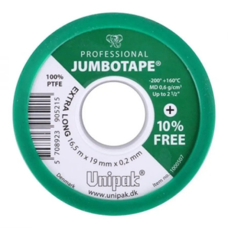 Лента ФУМ UNIPAK Jumbotape Professional (15m x 19mm x 0,2mm) 1000502